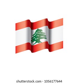 Lebanese flag, vector illustration