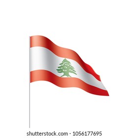 Lebanese flag, vector illustration