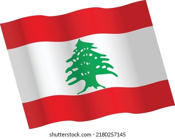 Lebanese flag vector illustration icon