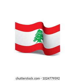 Lebanese flag, vector illustration on a white background