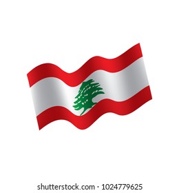 Lebanese flag, vector illustration on a white background