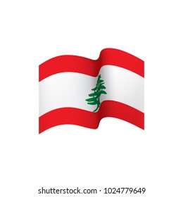 Lebanese flag, vector illustration on a white background