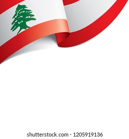 Lebanese flag, vector illustration on a white background