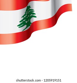 Lebanese flag, vector illustration on a white background