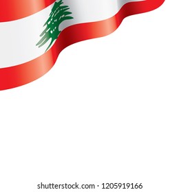 Lebanese flag, vector illustration on a white background