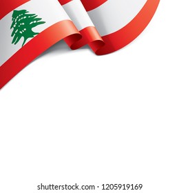 Lebanese flag, vector illustration on a white background