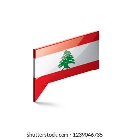 Lebanese flag, vector illustration on a white background