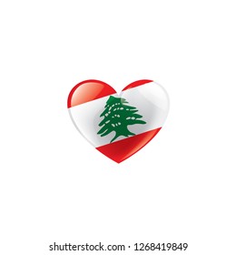 Lebanese flag, vector illustration on a white background