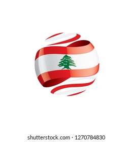 Lebanese flag, vector illustration on a white background