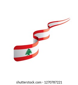 Lebanese Flag Vector Illustration On White Stock Vector (Royalty Free ...