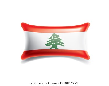 Lebanese flag, vector illustration on a white background