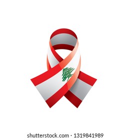 Lebanese flag, vector illustration on a white background