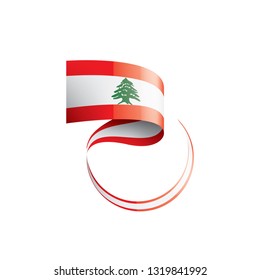 Lebanese flag, vector illustration on a white background