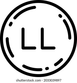 Lebanese pound coin icon vector illustration