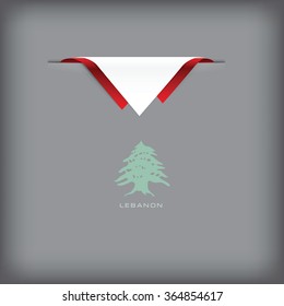Lebanon - a banner with the elements of the flag.