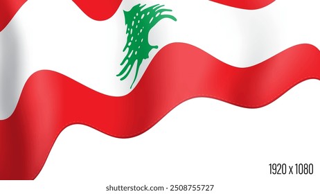 Cópia arquivada em 15 de julho de 2012 "Lebanon country flag real independent day background" . Banner da Commonwealth libanesa em movimento acenando, flutuando ao vento. Festivo patriótico modelo de formato HD para o dia da independência