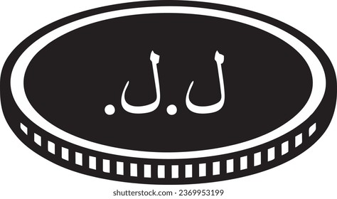 Lebanon currency black  vector high quality files 