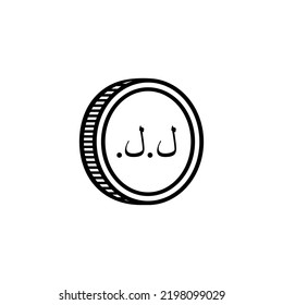 Lebanon Currency Symbol, Lebanese Pound Icon, LBP Sign. Vector Illustration