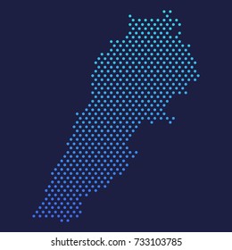 Dotted Map Vektor Round Design Gradient Art
