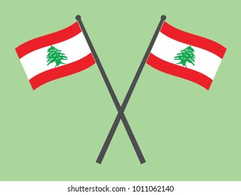 Lebanon Emblem Flag