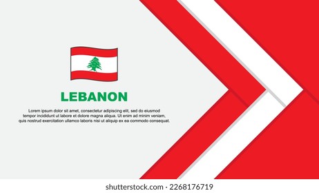 Lebanon Flag Abstract Background Design Template. Lebanon Independence Day Banner Cartoon Vector Illustration. Lebanon Cartoon