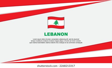 Lebanon Flag Abstract Background Design Template. Lebanon Independence Day Banner Cartoon Vector Illustration. Lebanon Design