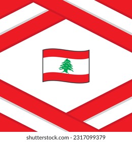 Lebanon Flag Abstract Background Design Template. Lebanon Independence Day Banner Social Media Post. Lebanon Template