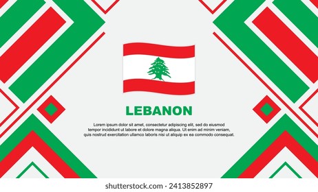 Lebanon Flag Abstract Background Design Template. Lebanon Independence Day Banner Wallpaper Vector Illustration. Lebanon Flag