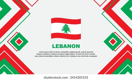Lebanon Flag Abstract Background Design Template. Lebanon Independence Day Banner Wallpaper Vector Illustration. Lebanon Background