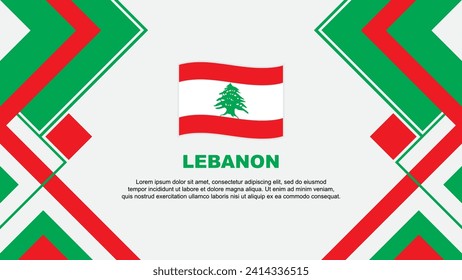 Lebanon Flag Abstract Background Design Template. Lebanon Independence Day Banner Wallpaper Vector Illustration. Lebanon Banner