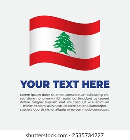 Lebanon Flag Banner Background Template