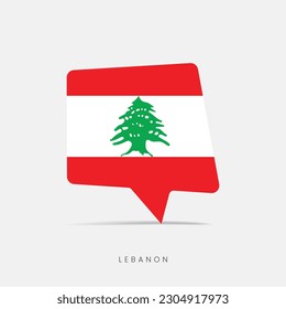 Lebanon flag bubble chat icon