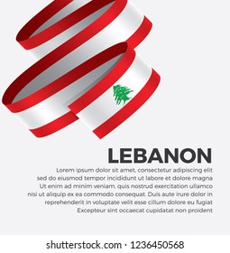 Lebanon flag for decorative.Vector background