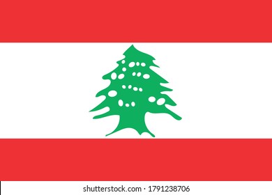 diseño de bandera del líbano en vector.