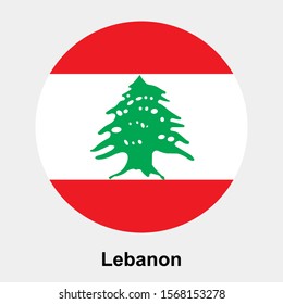 Lebanon flag icon isolated vector illustration