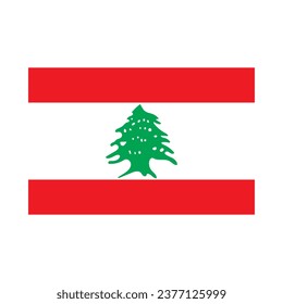 Lebanon Flag. Lebanese flag. Vector.