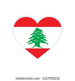 Lebanon flag. Lebanon love flag.