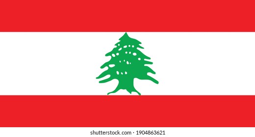 Lebanon flag national emblem graphic element Illustration template design
