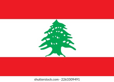 Lebanon flag simple illustration for independence day or election