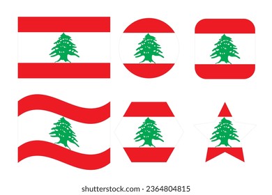Lebanon flag simple illustration for independence day or election