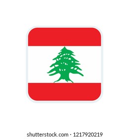 Lebanon flag. Lebanon square flag.