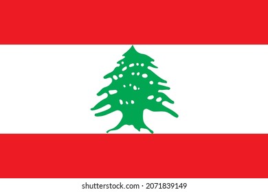 Lebanon Flag Vector for Designer.