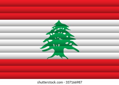 Lebanon Flag. Vector illustration.