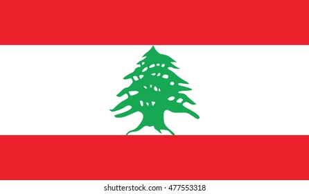 Lebanon flag vector illustration