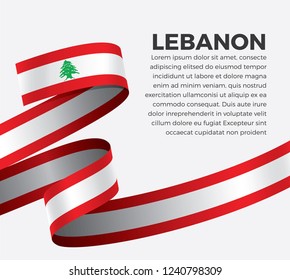 Lebanon flag, vector illustration on a white background