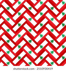 lebanon flag wave background pattern. vector illustration
