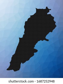 Lebanon geometric map. Stencil shape of Lebanon in low poly style. Beautiful country vector illustration.
