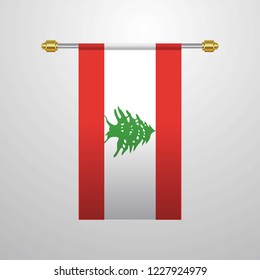 Lebanon hanging Flag