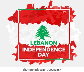 Lebanon independence day abstract background design coupon banner and flyer, postcard, celebration vector illustration