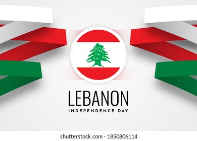 Lebanon Independence Day Celebration Illustration Template Design. Vector Eps 10